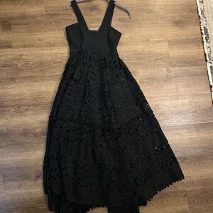 Intricate Black Lace Midi dress